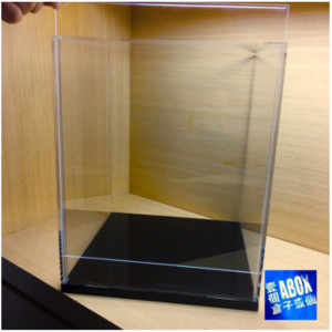 高透光壓克力防塵滑門展示盒(內25x25x30)2